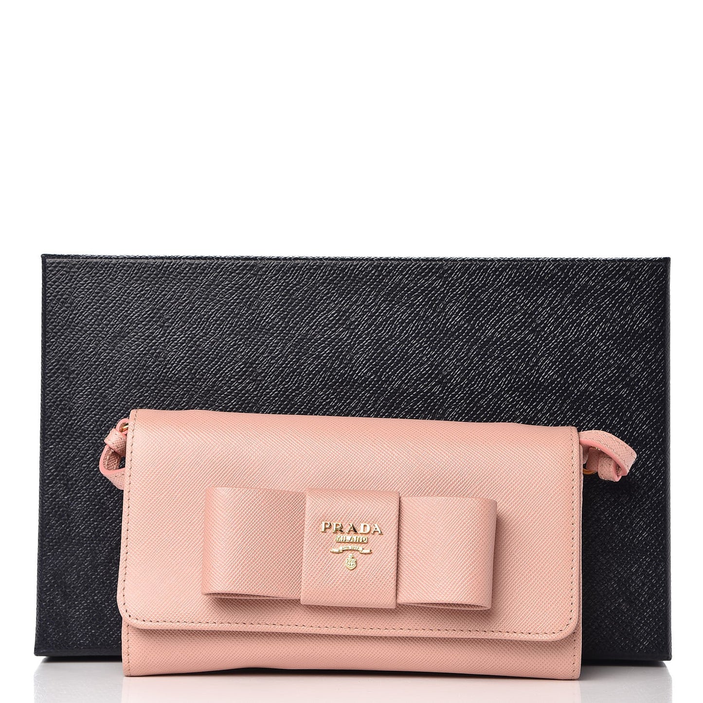 Saffiano Fiocco Bow Flap Wallet Orchidea
