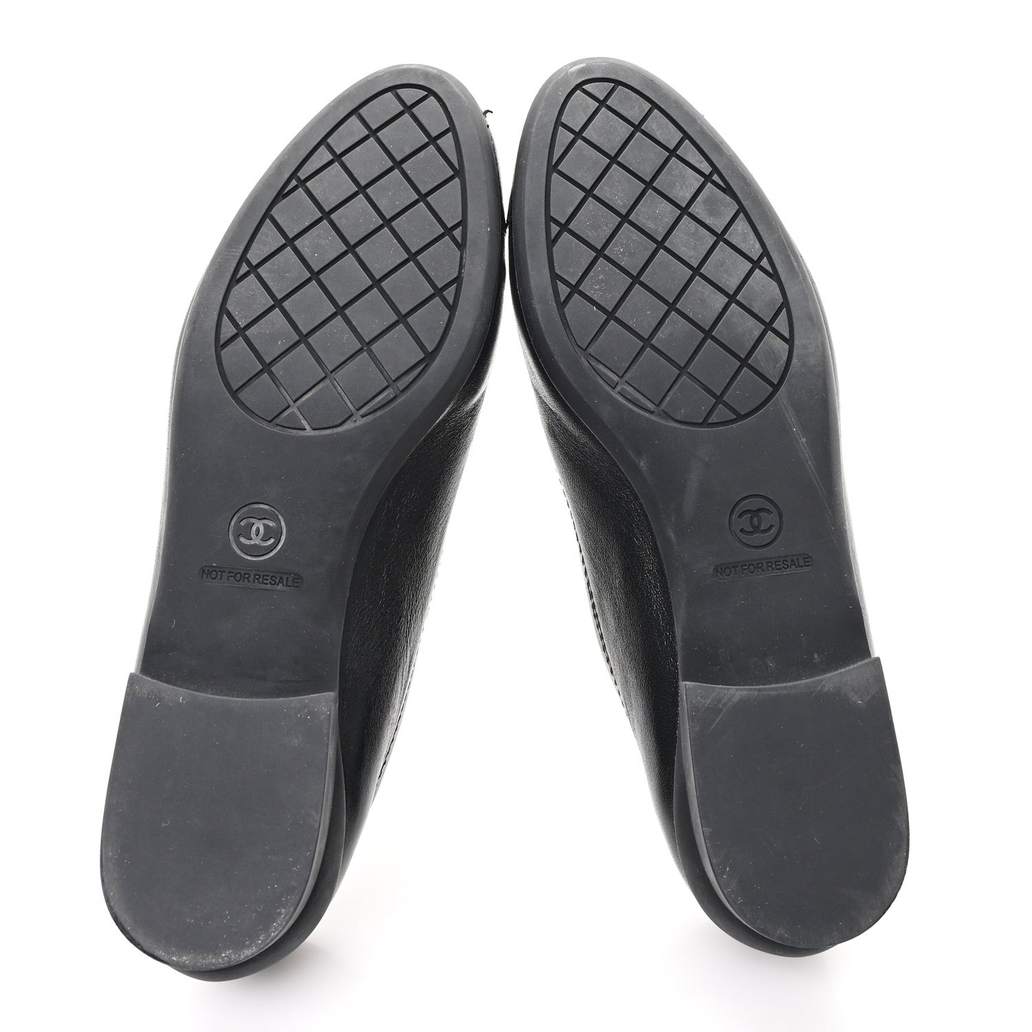 Chanel Lambskin Cap Toe CC Uniform Ballerina Flats 38.5 Black 6 of 11