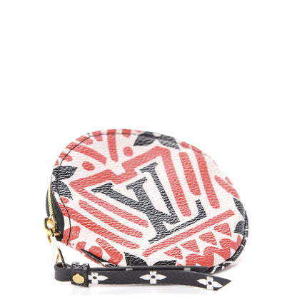 Louis Vuitton Monogram Giant Crafty Round Coin Purse Creme Rouge 3 of 5