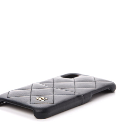 Chanel Lambskin Quilted iPhone X Case Black 7 of 7