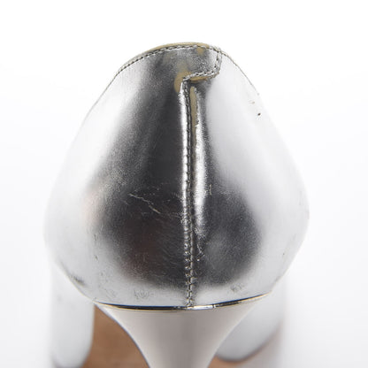 Jimmy Choo Mirror Calfskin Anouk 120 Pointed Toe Pumps 36 Silver 12 of 18