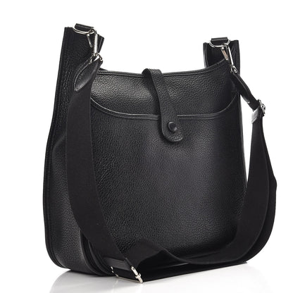 Hermes Taurillon Clemence Evelyne III GM Black 3 of 8