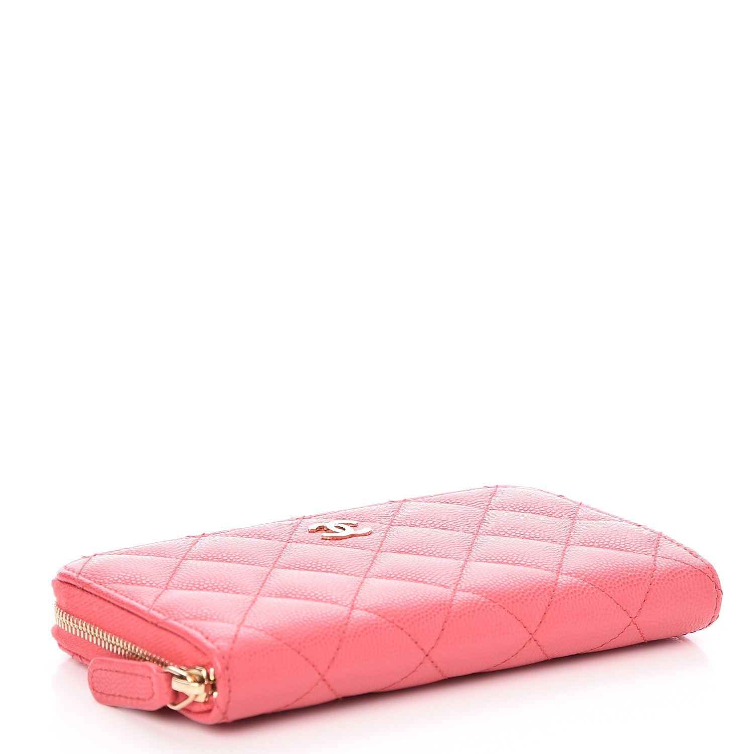 Chanel Caviar Quilted Small Zip Around Wallet Pink 4 of 9