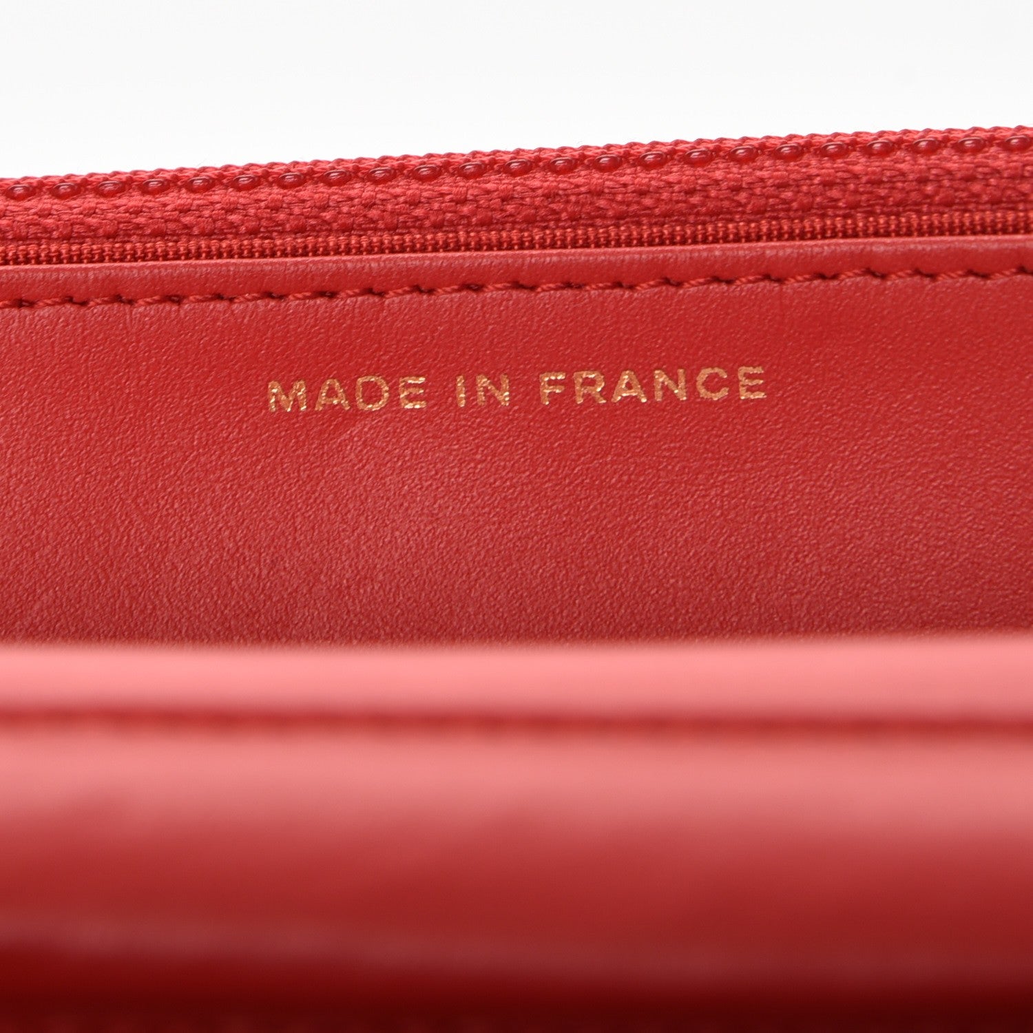 Chanel Letter Calfskin Embossed Quilted Wallet On Chain WOC Red 7 of 8