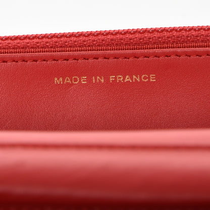 Chanel Letter Calfskin Embossed Quilted Wallet On Chain WOC Red 7 of 8