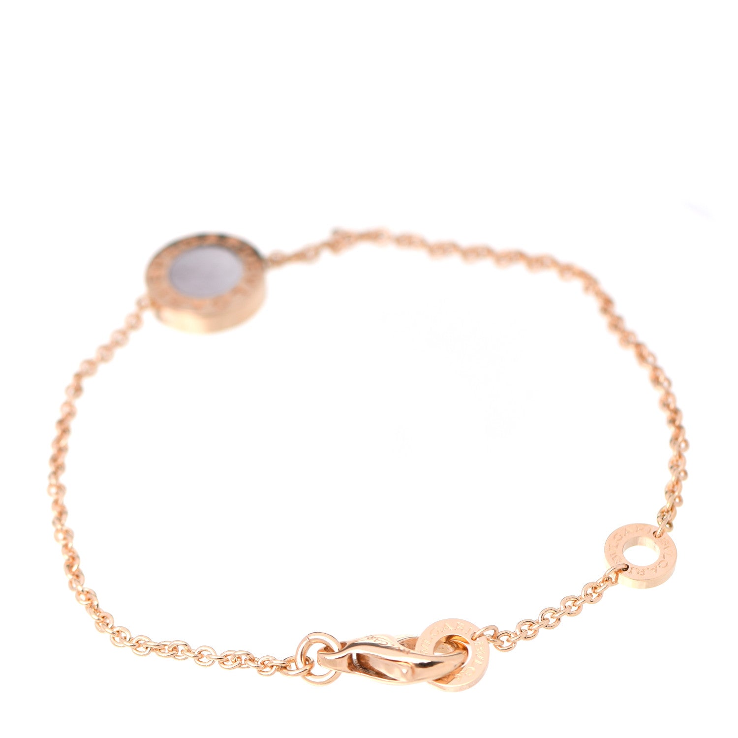 Bulgari 18K Rose Gold Mother of Pearl Carnelian BVLGARI BVLGARI Chain Bracelet 5 of 10