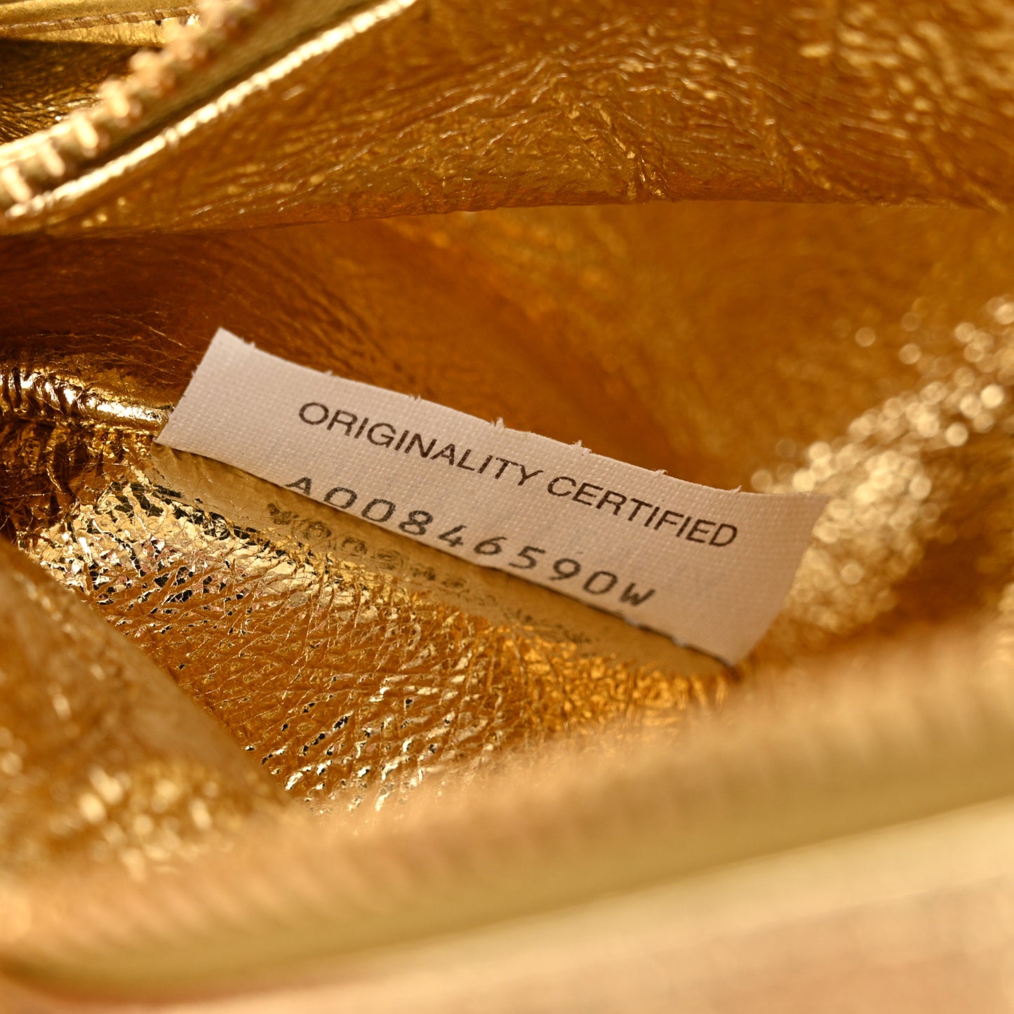 Tubular Laminated Lambskin Mini Jodie Gold Silver