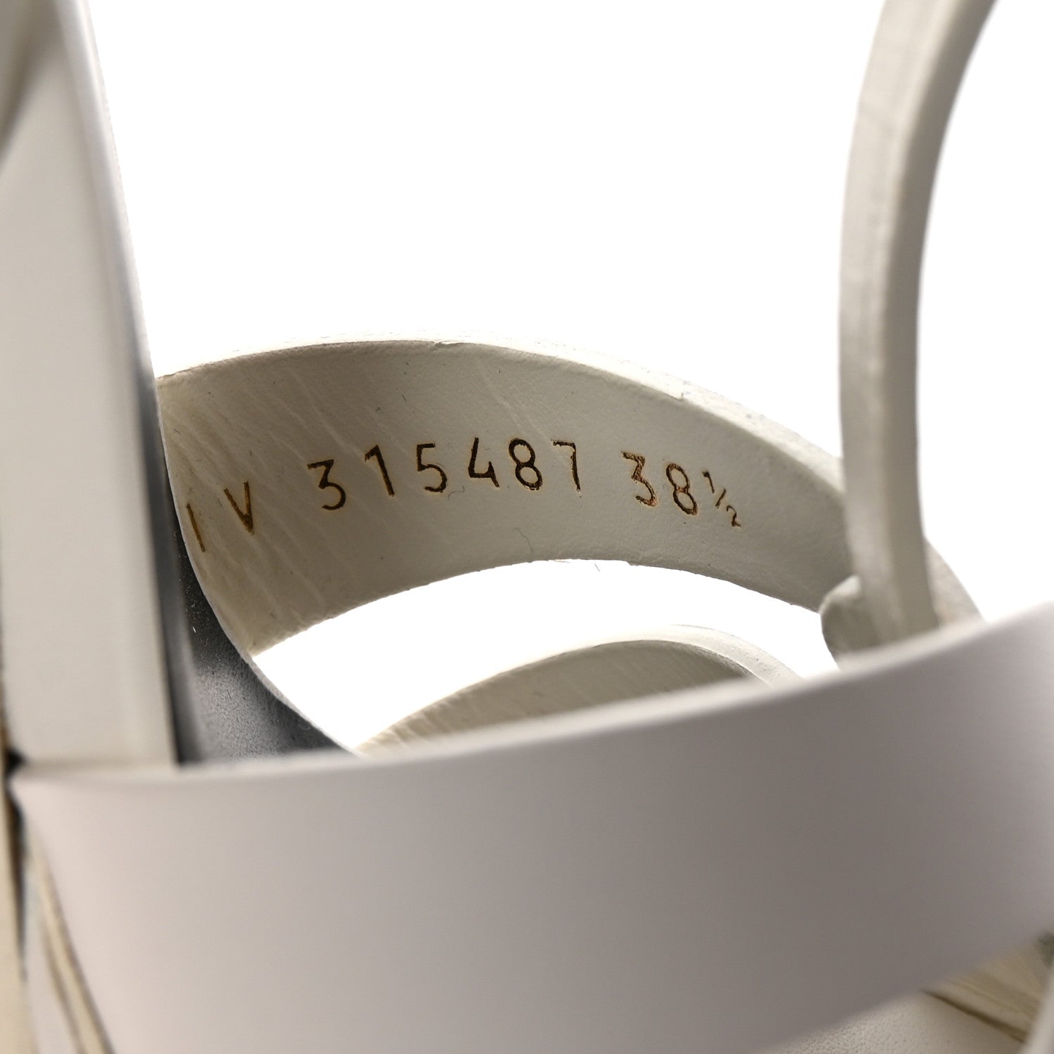 Saint Laurent Calfskin Tribute 105 Platform Sandals 38.5 Porcellana 8 of 8