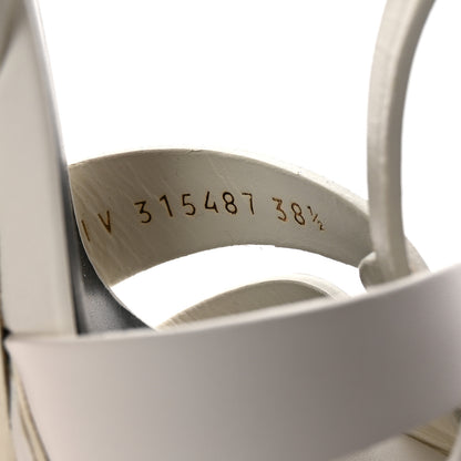 Saint Laurent Calfskin Tribute 105 Platform Sandals 38.5 Porcellana 8 of 8