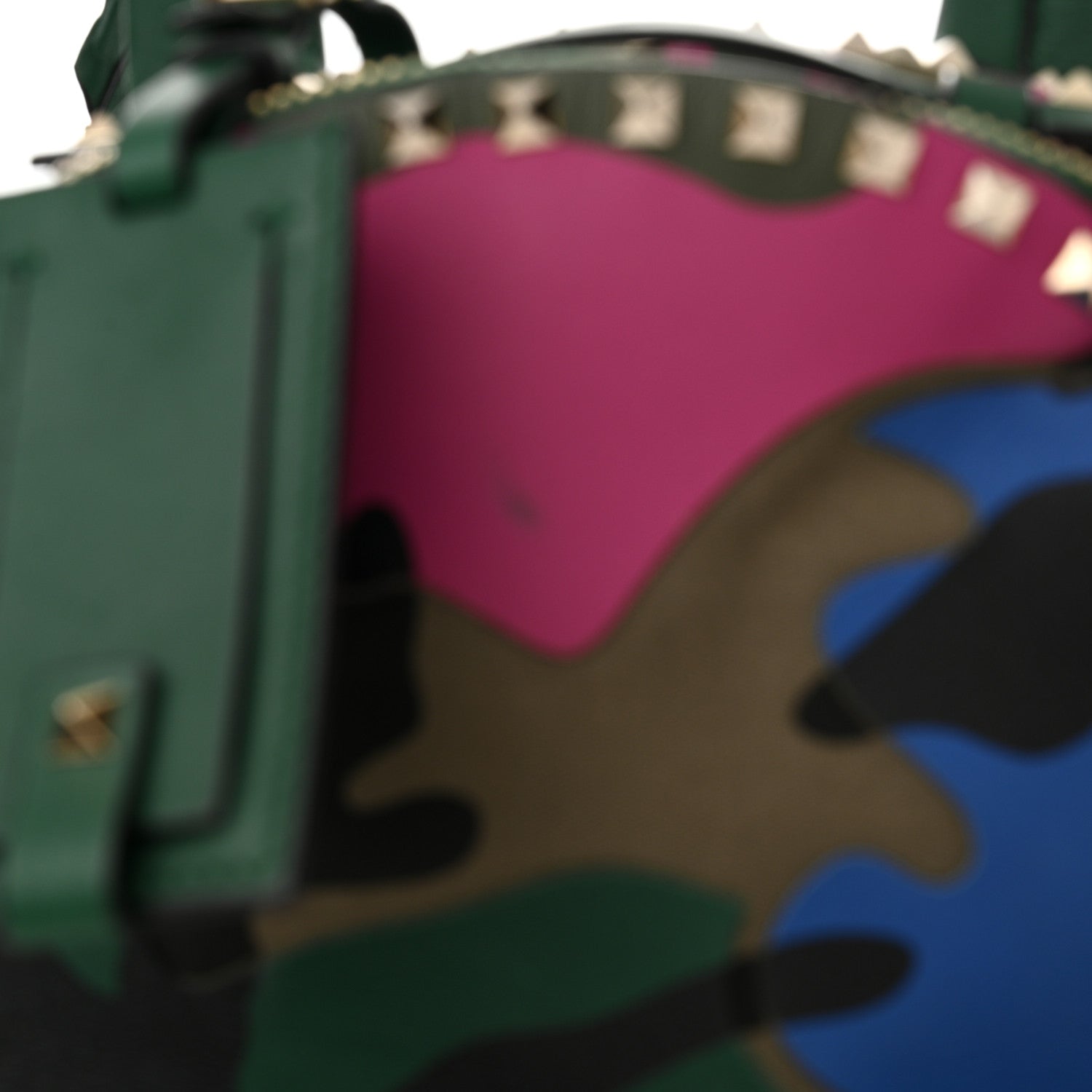Valentino Garavani Nylon Calfskin Psychedelic Camouflage Medium Rockstud Backpack Multicolor 14 of 20