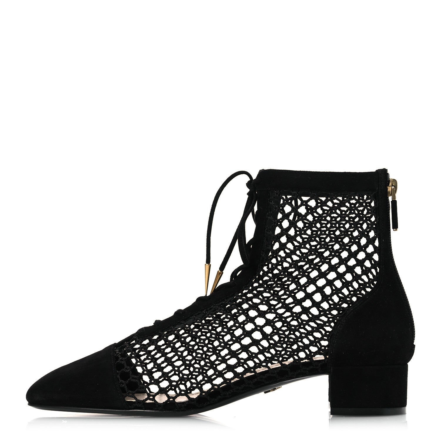 Christian Dior Suede Laminated Resille Naughtily-D 30mm Ankle Boots 40 Black 1 of 13