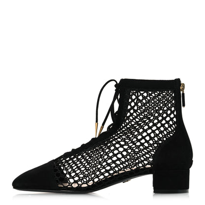 Christian Dior Suede Laminated Resille Naughtily-D 30mm Ankle Boots 40 Black 1 of 13