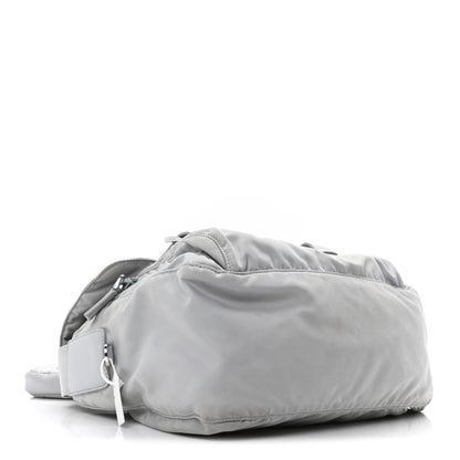 Prada Re-Nylon Vela Saffiano Pocket Double Buckle Messenger Shoulder Bag Fiordaliso 4 of 9