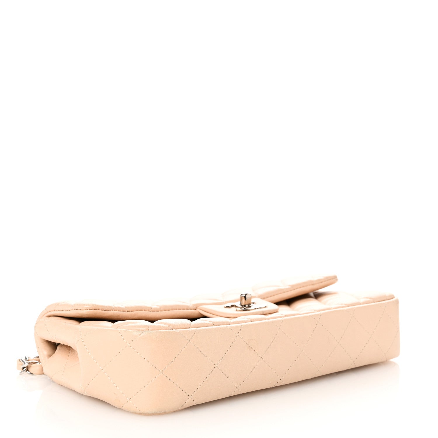 Chanel Lambskin Quilted East West Flap Beige 4 of 11