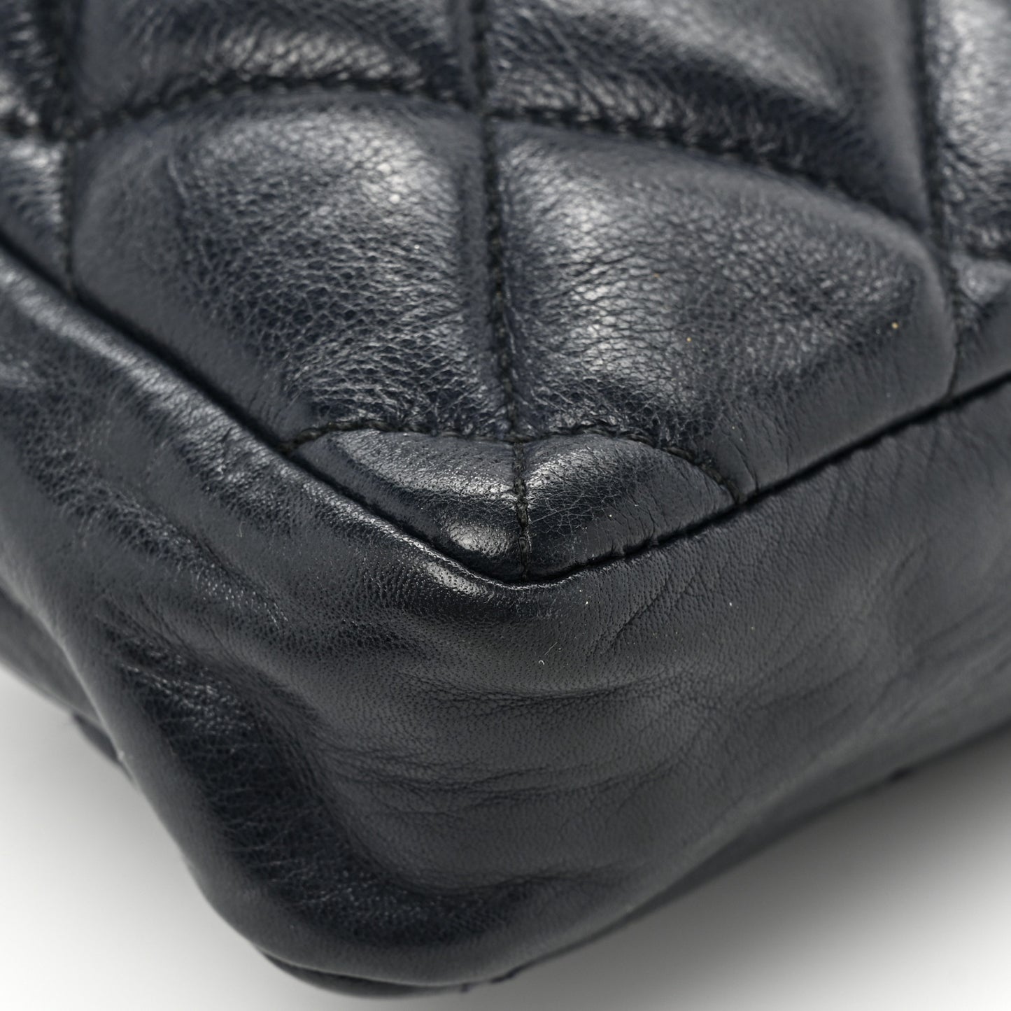Lambskin Quilted Flap Waist Belt Bag 70 28 Navy