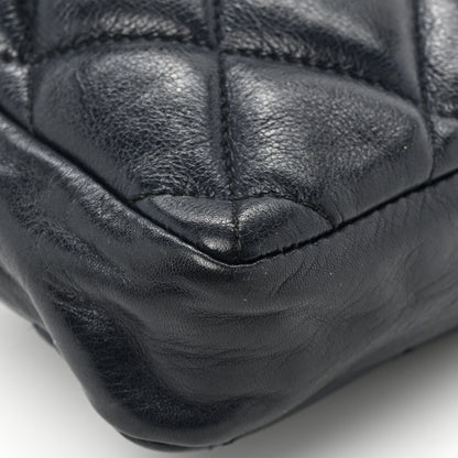 Chanel Lambskin Quilted Flap Waist Belt Bag 70 28 Navy 14 of 17