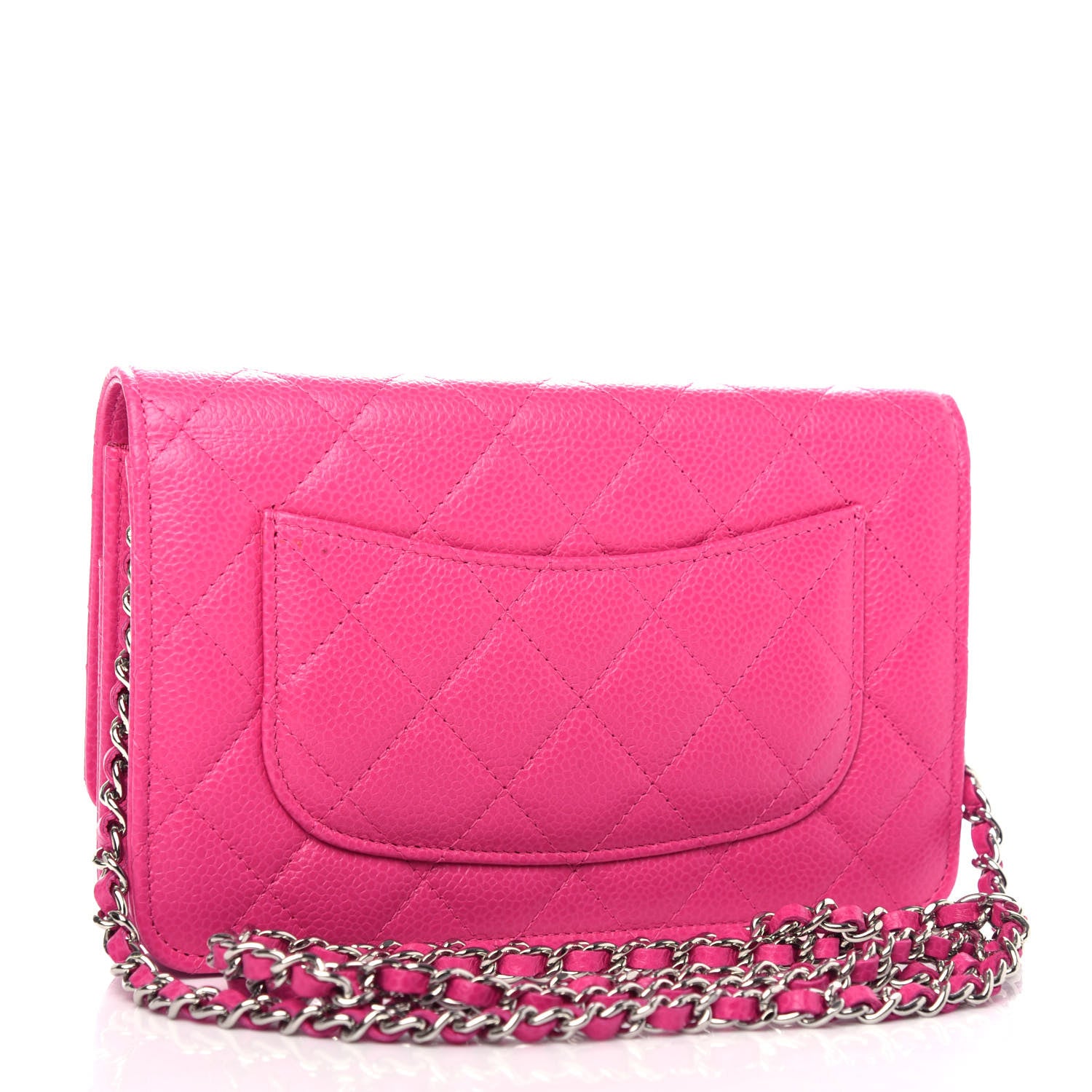 Chanel Caviar Quilted Wallet on Chain WOC Pink 3 of 11