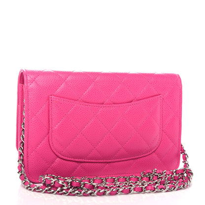 Chanel Caviar Quilted Wallet on Chain WOC Pink 3 of 11