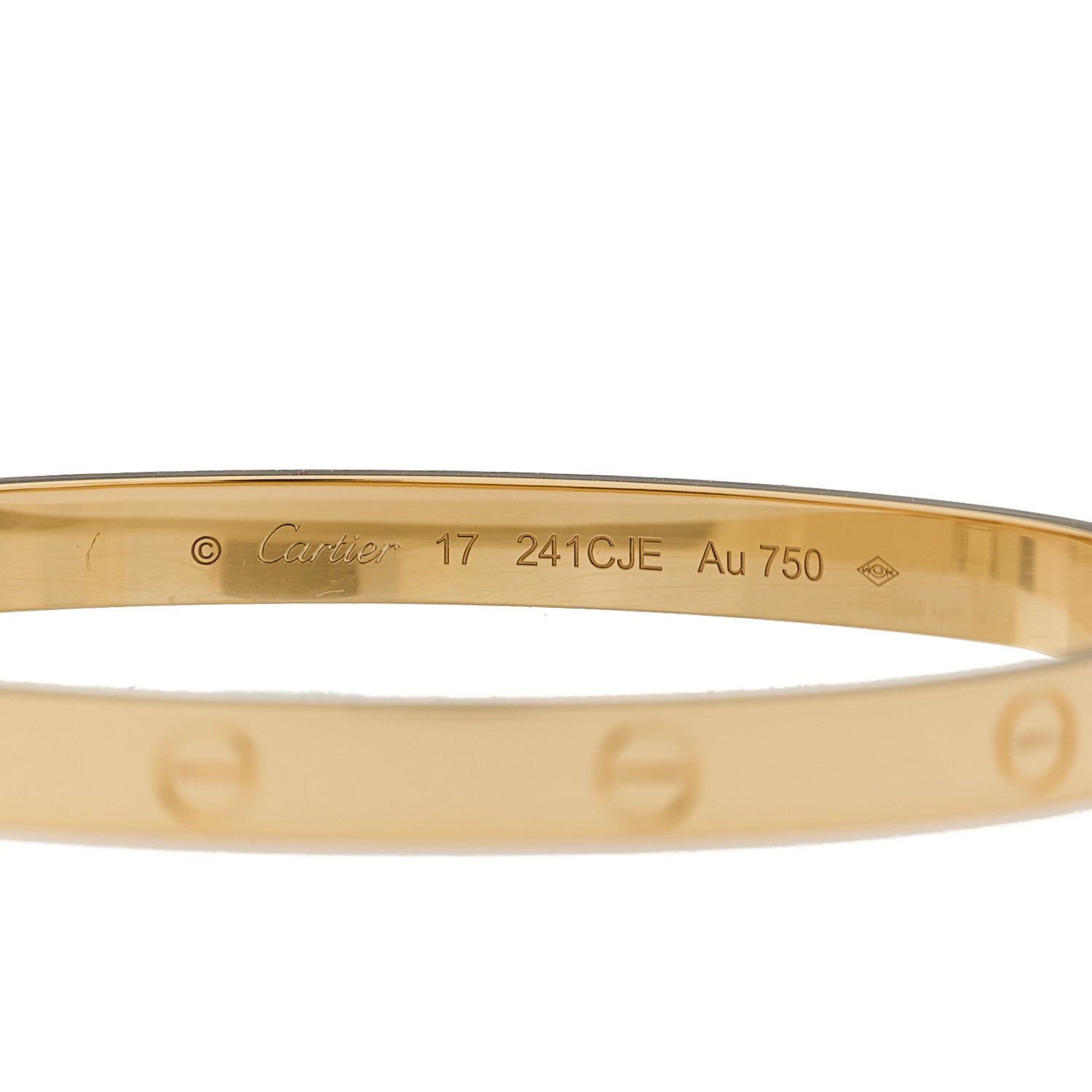 Cartier 18K Yellow Gold Medium LOVE Bracelet 17 4 of 10