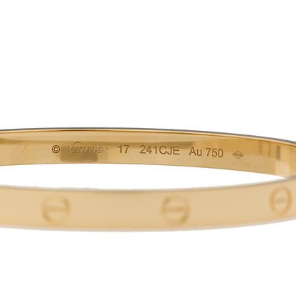 Cartier 18K Yellow Gold Medium LOVE Bracelet 17 4 of 10