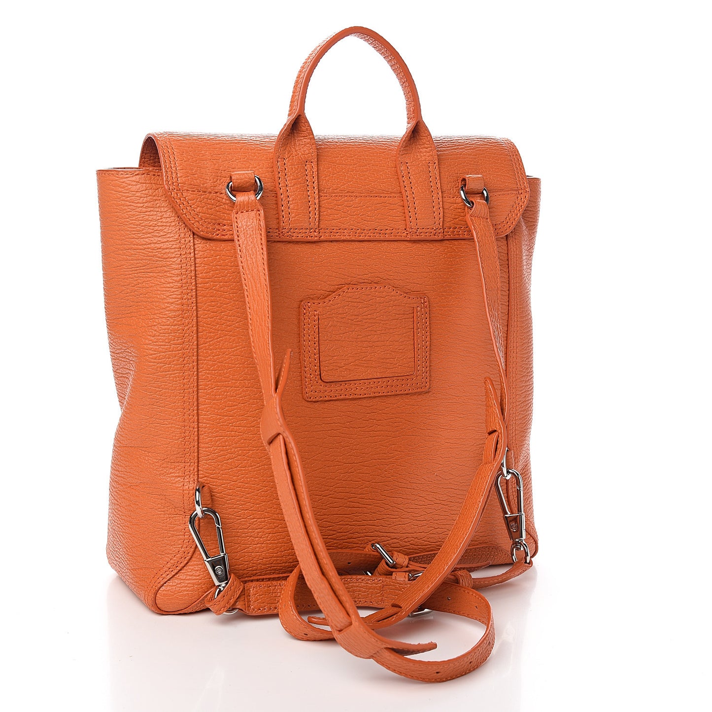 3.1 Textured Calfskin Pashli Backpack Orange
