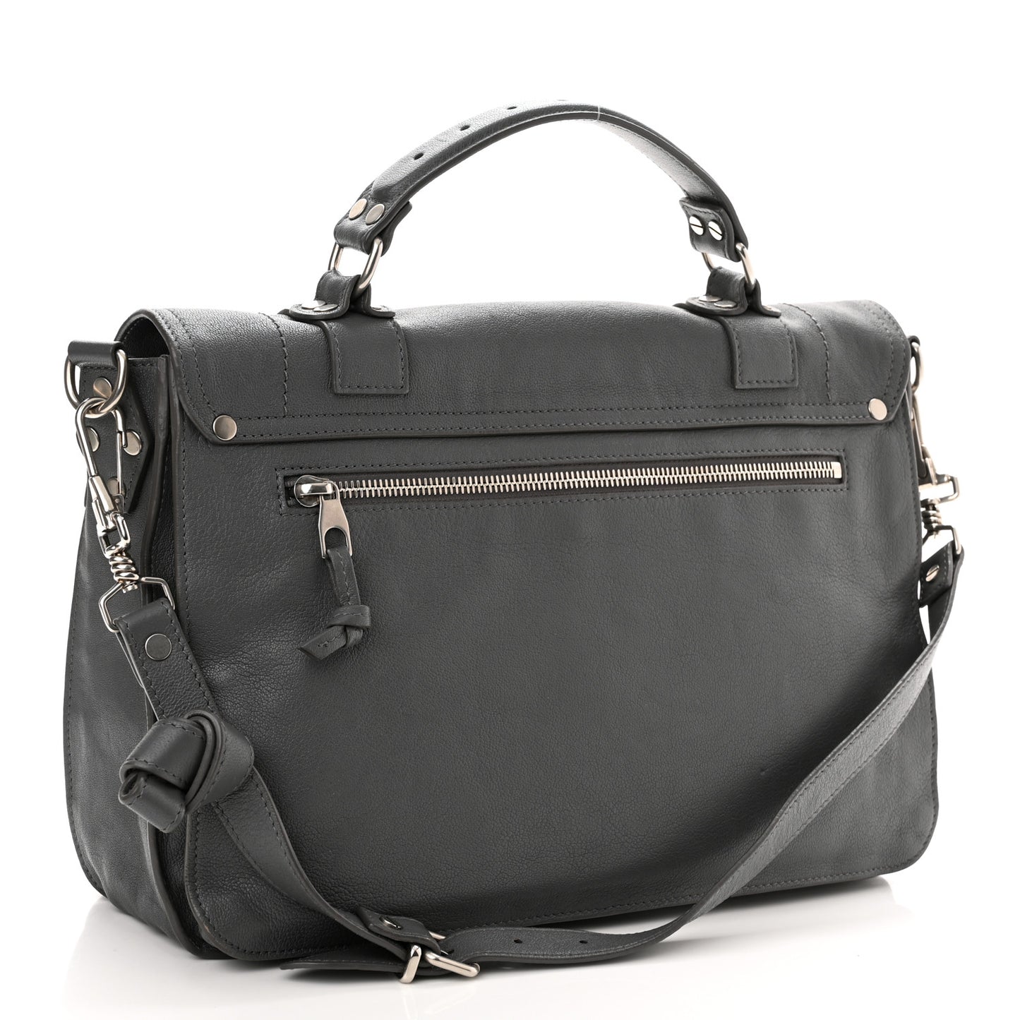 Lambskin Medium PS1 Satchel Heather Grey
