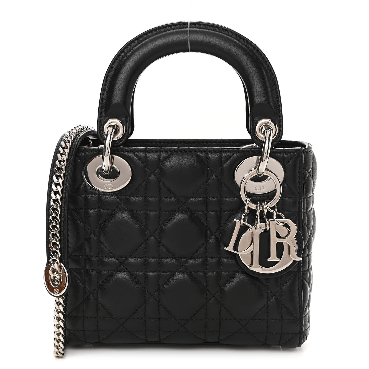 Lambskin Cannage Mini Lady Dior Black