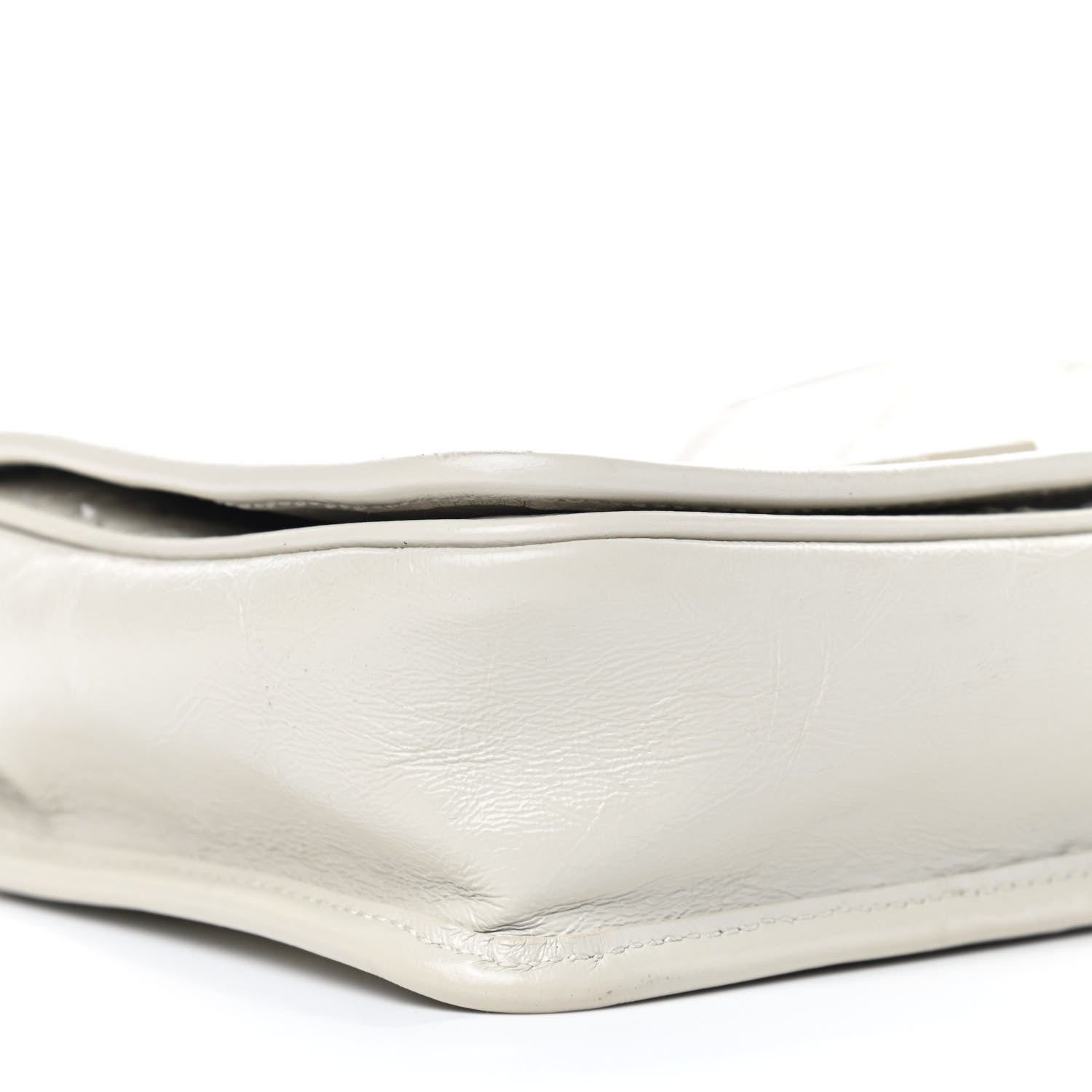 Saint Laurent Crinkled Calfskin Matelasse Monogram Niki Chain Wallet Crema Soft 10 of 11