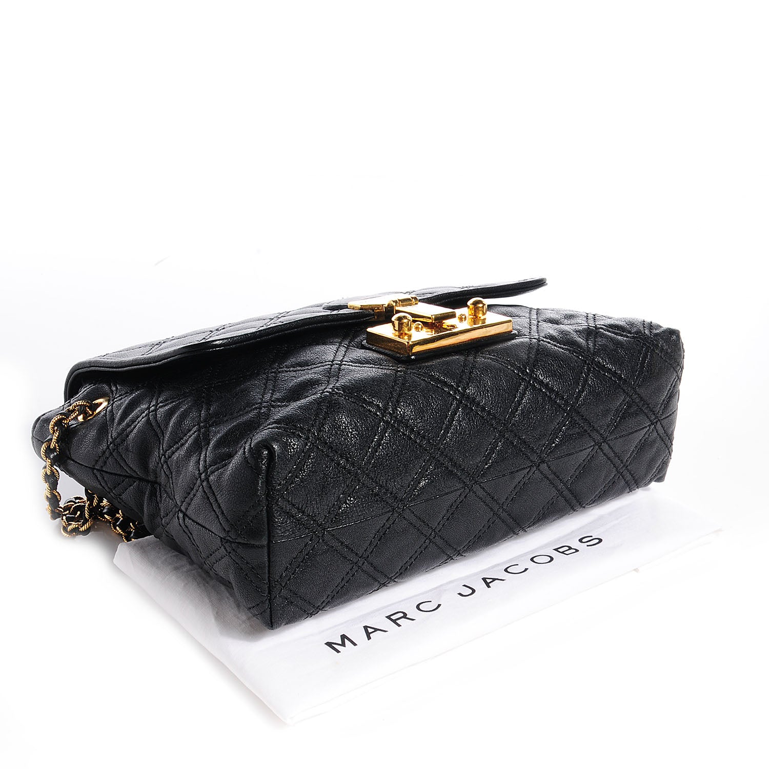 Marc Jacobs Leather Quilted Large Baroque Single Black 4 of 8