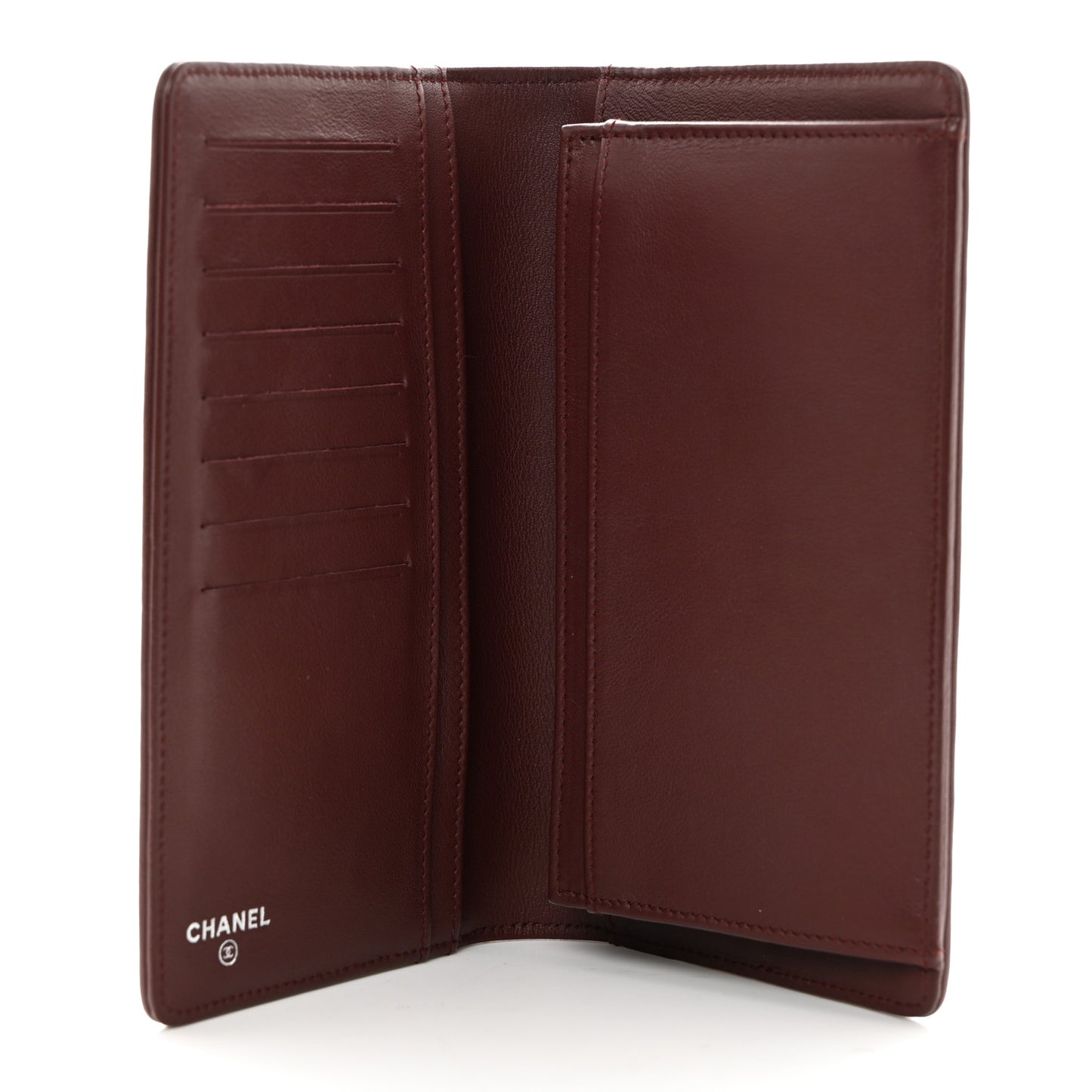 Goatskin Quitled Yen Wallet Black