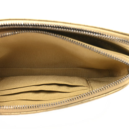 Chanel Metallic Calfskin Crocodile Embossed Small Gabrielle Clutch With Chain Gold 7 of 13