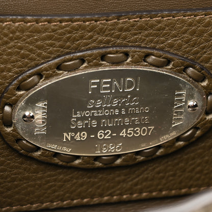 Fendi Cuoio Roma Sellerissima Nappa Sintetica Tape Stitch Mini Baguette Argento 6 of 11