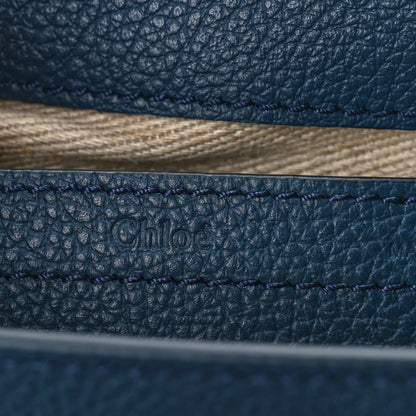 Chloe Grained Calfskin Small Marcie Saddle Bag Navy 6 of 8