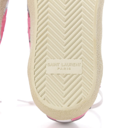 Saint Laurent Suede Star Court Sneakers 37 Pink Black 7 of 9
