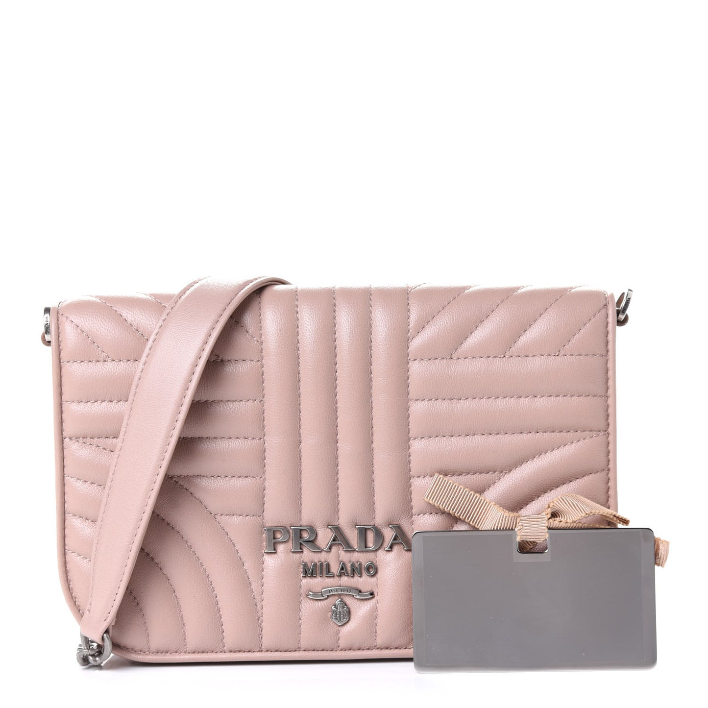 Nappa Impunture Small Diagramme Crossbody Bag Cipria