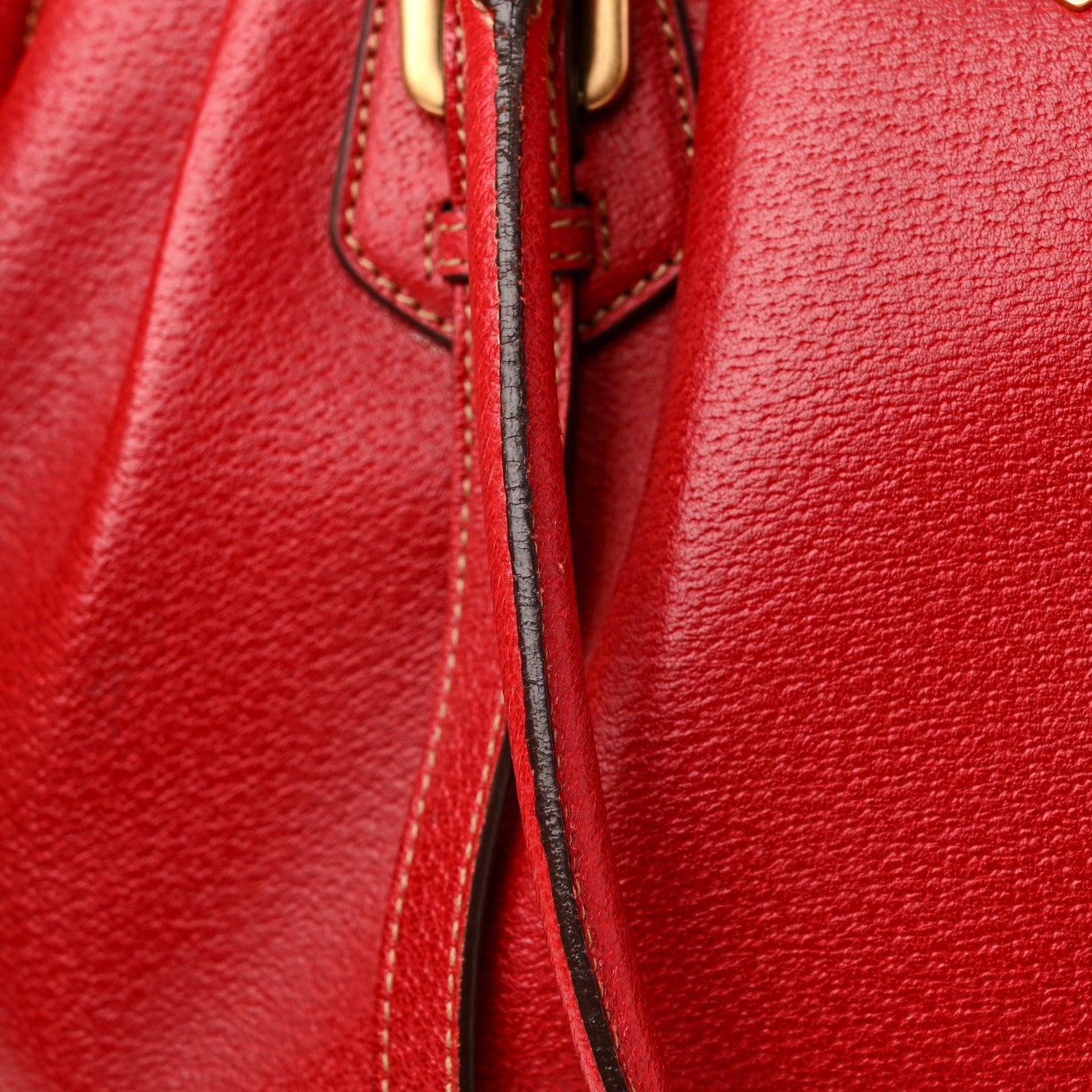 Prada Large Frame Satchel Red 17 of 19