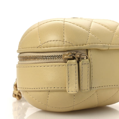 Chanel Lambskin Quilted CC Bubble Vanity Case With Chain Light Yellow 9 of 12