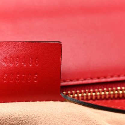 Gucci Guccissima Medium Padlock Shoulder Bag Hibiscus Red 7 of 12