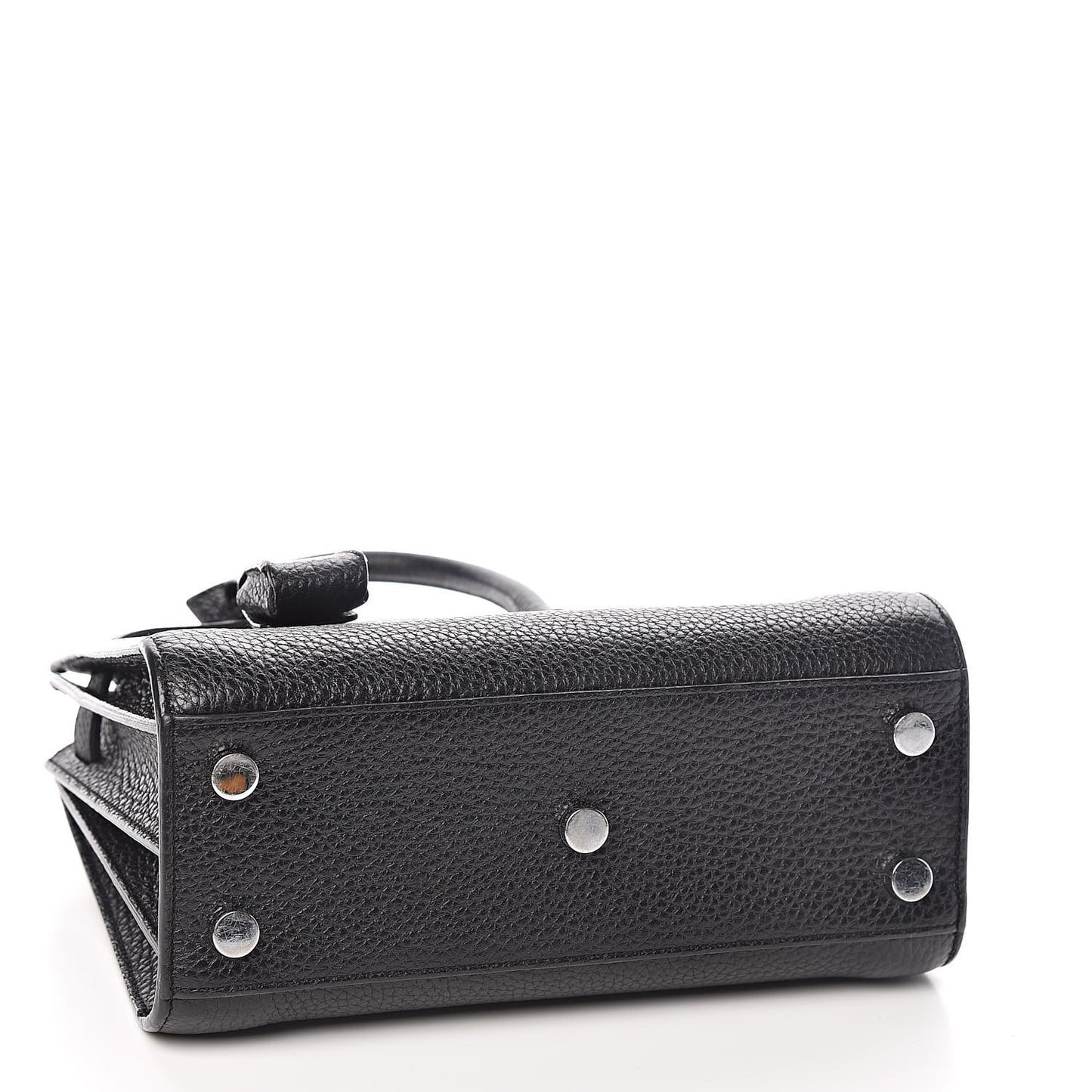 Grained Calfskin Nano Sac De Jour Black