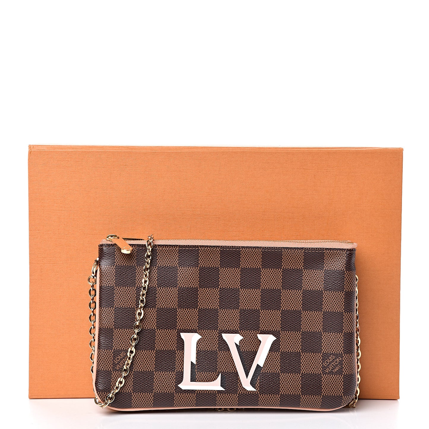 Damier Ebene Double Zip Pochette