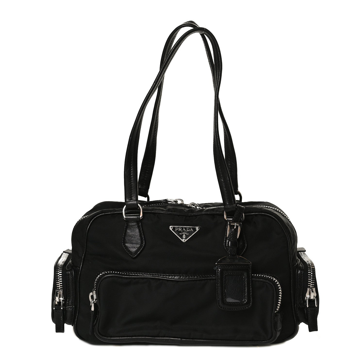 Prada Tessuto Nylon Shoulder Bag Black 1 of 10