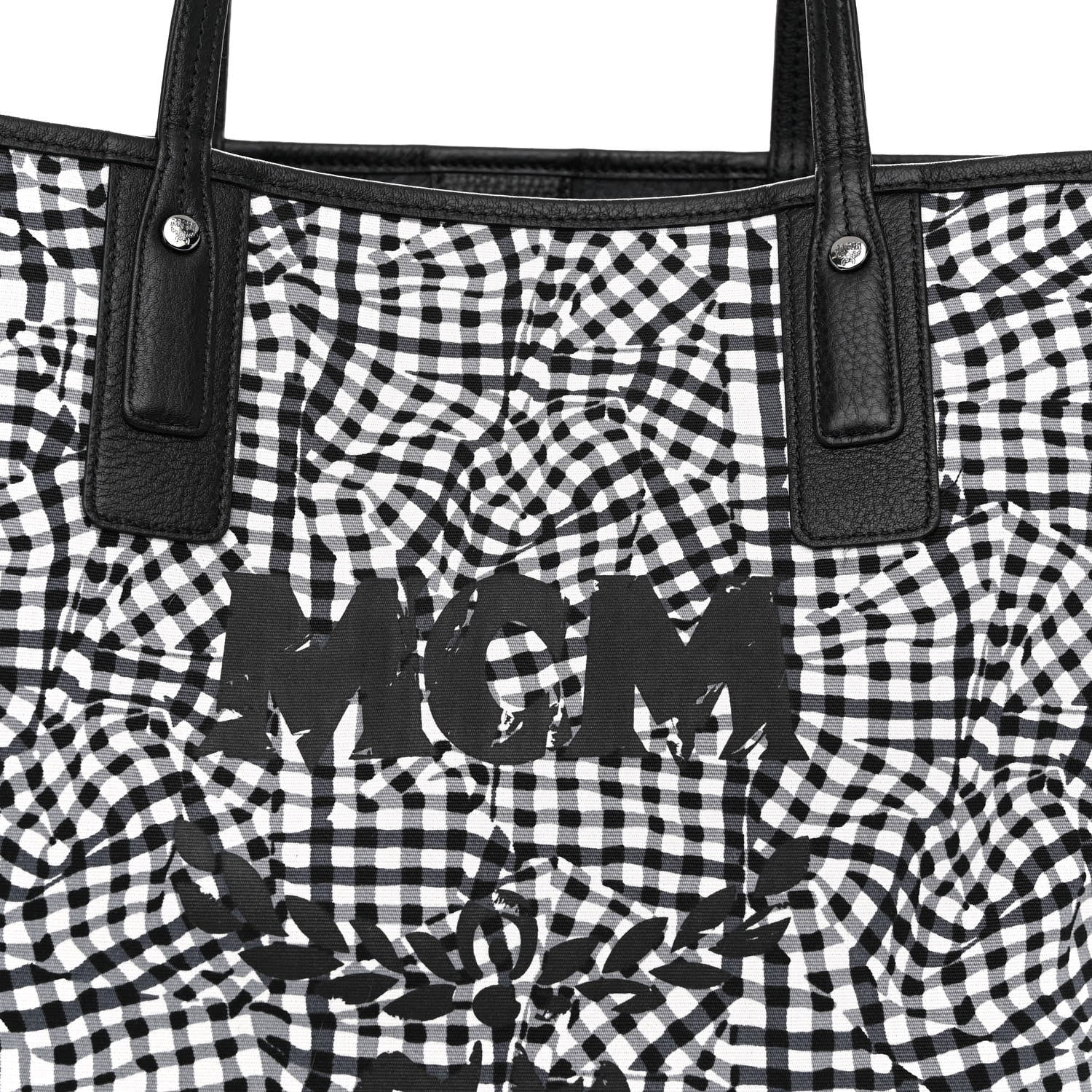 MCM Visetos Medium Liz Reversible Shopper Tote Black 11 of 16