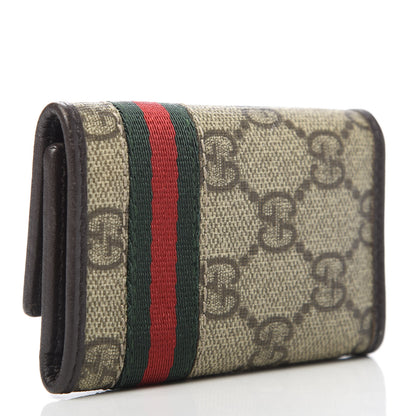 Gucci GG Supreme Monogram Web 6 Key Holder Case 3 of 9