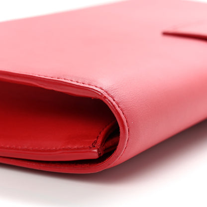 Saint Laurent Calfskin Classic Y Ligne Clutch Red 7 of 7