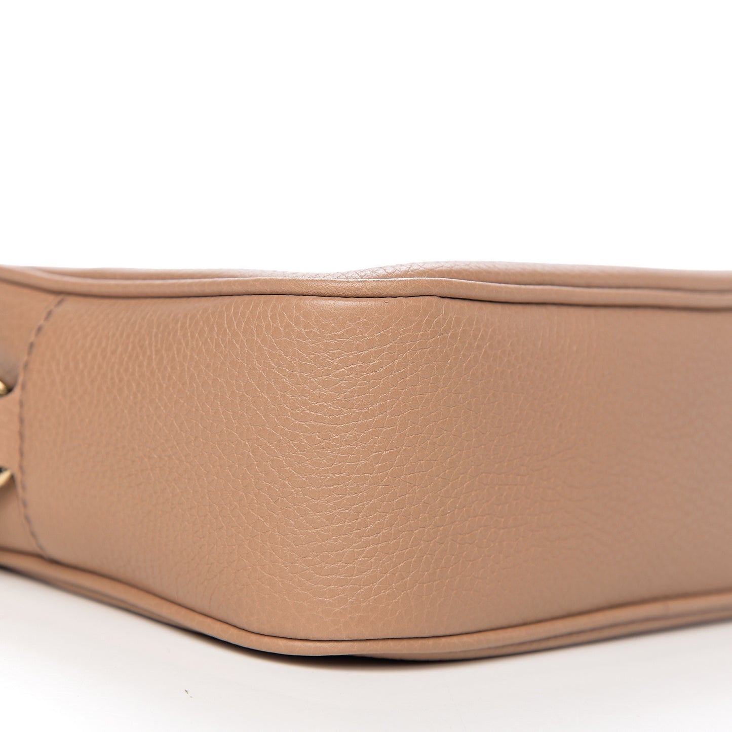Pebbled Calfskin Small Soho Disco Bag Rose Beige