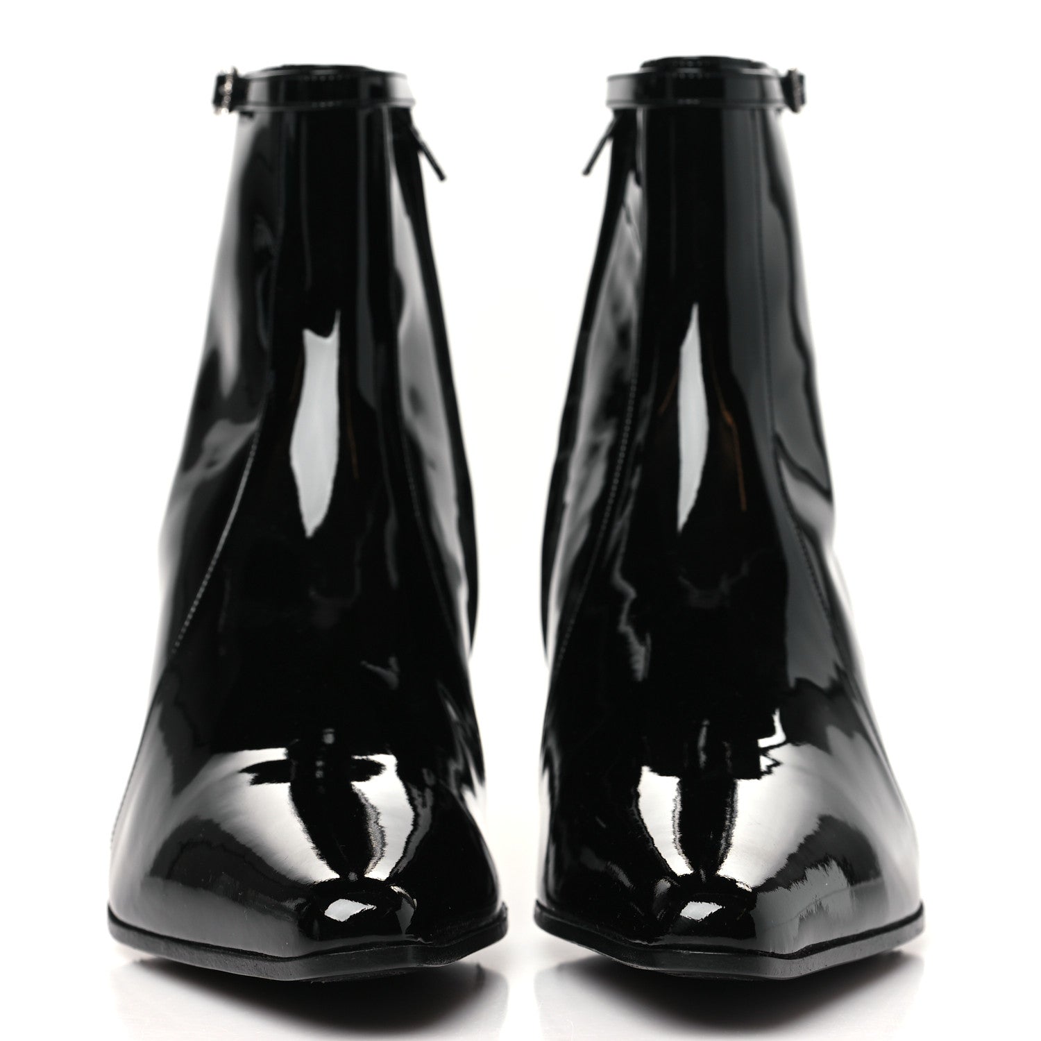 Saint Laurent Patent Arsun Ankle Booties 42 Black 3 of 9