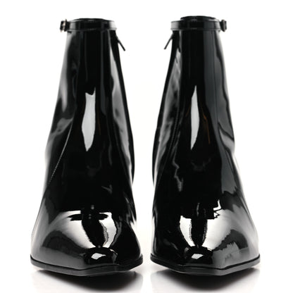 Saint Laurent Patent Arsun Ankle Booties 42 Black 3 of 9