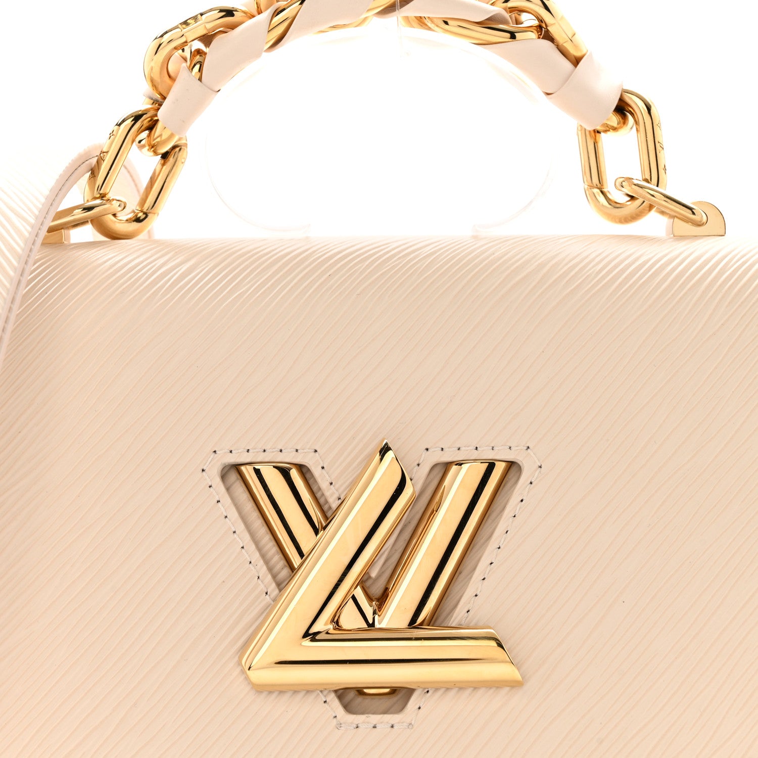 Louis Vuitton Epi Twist Braided Chain Shoulder Bag PM Quartz White 8 of 12