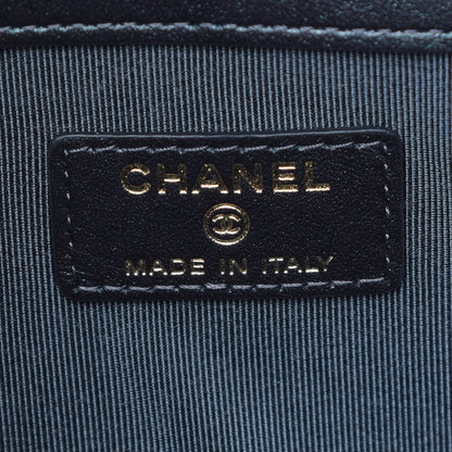 Chanel Iridescent Caviar Quilted Medium Cosmetic Case Black 8 of 10
