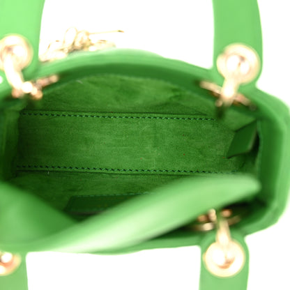 Christian Dior Lambskin Cannage Micro Lady Dior Green 5 of 13
